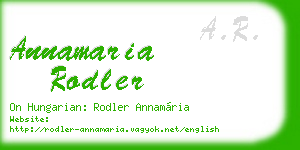 annamaria rodler business card
