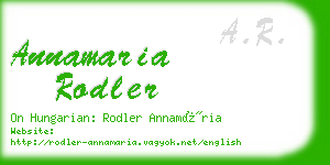 annamaria rodler business card